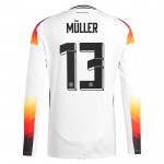 Günstige Fußballtrikots Deutschland Muller 13 Heimtrikot EURO 2024 Langarm